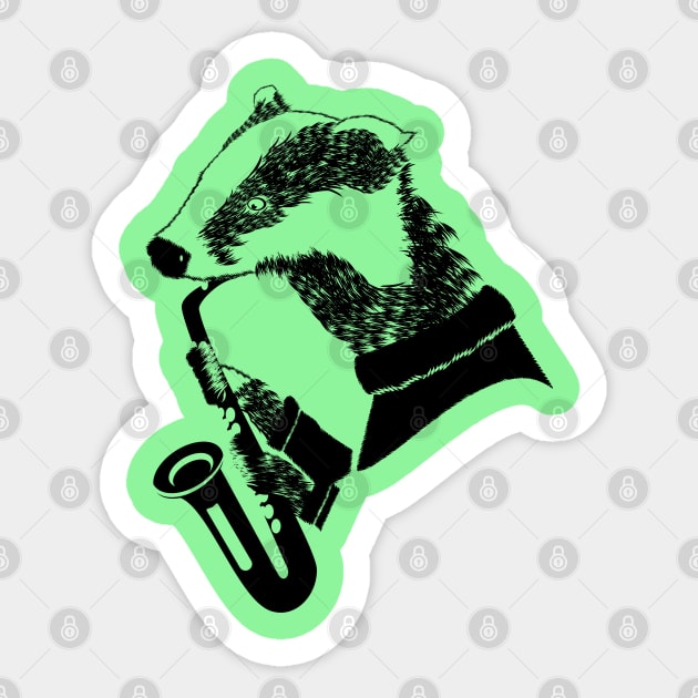 Badger Saxophone Sticker by mailboxdisco